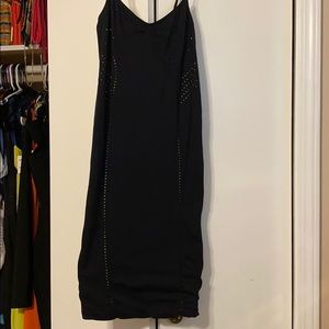 Spandex dress , with neon under lay.